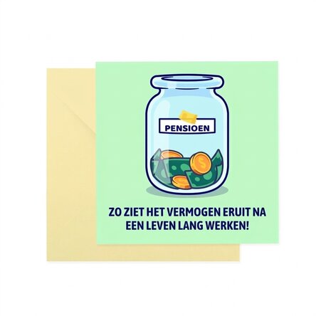 Gepersonaliseerde vierkante kaart met tekst - Avere