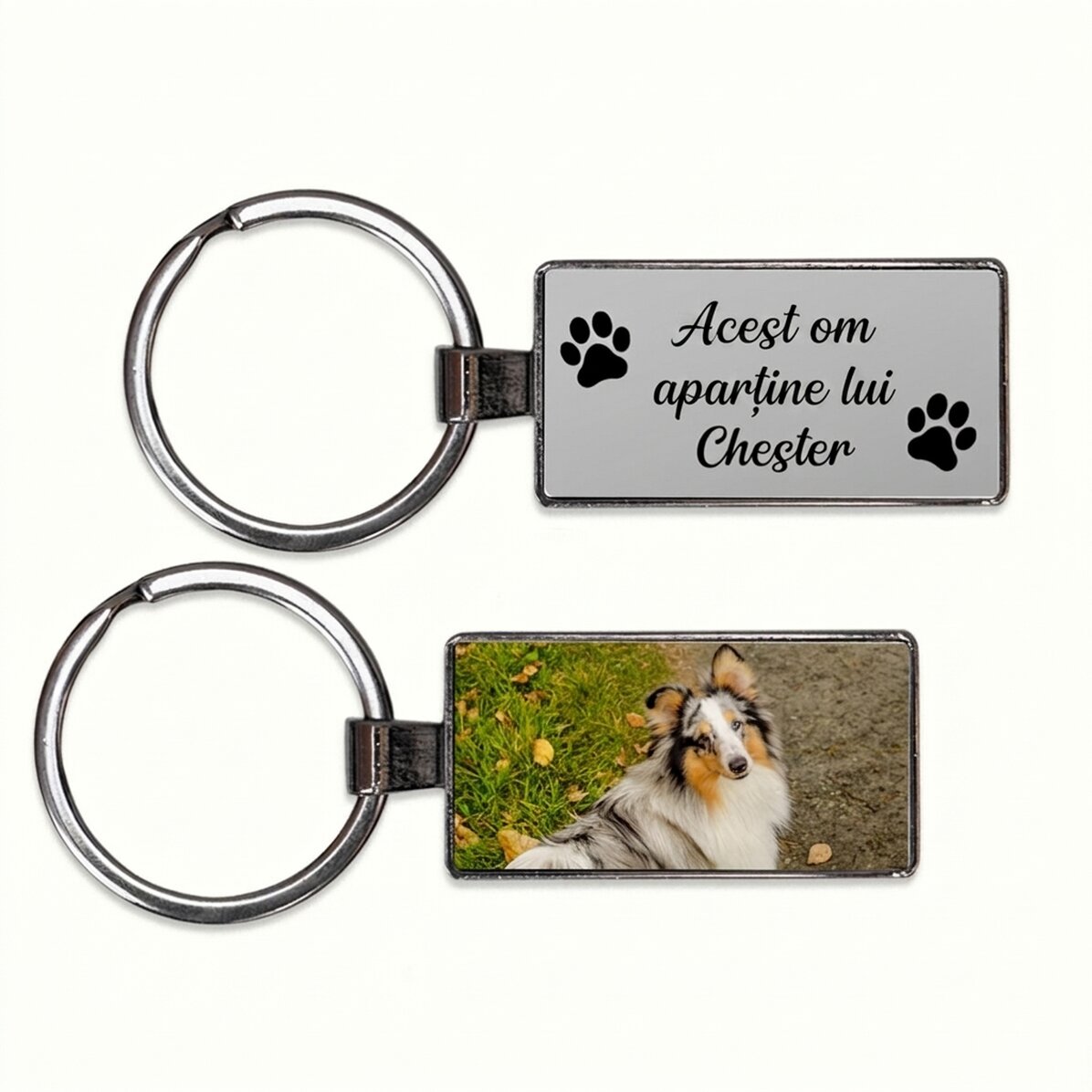 Gepersonaliseerde sleutelhanger met foto en tekst - Dieren