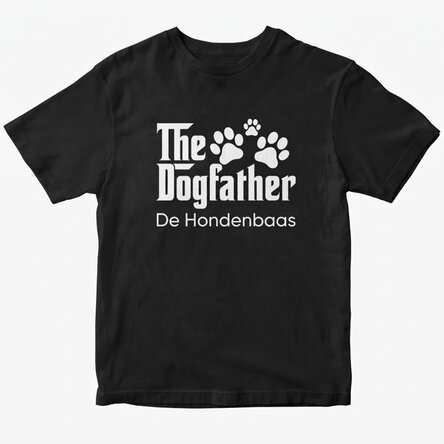 Katoenen T-shirt met gepersonaliseerde tekst - The Dogfather