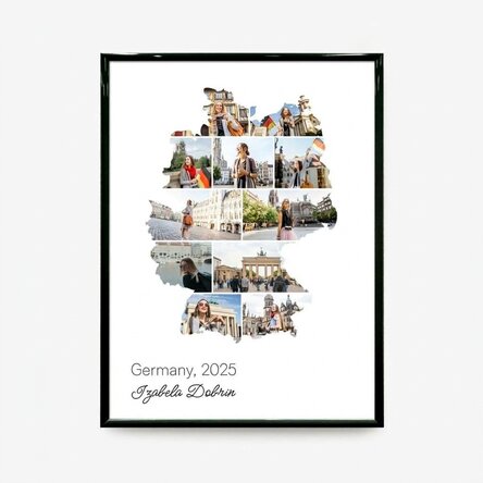 Personalised canvas with 11 photos and text - Germany