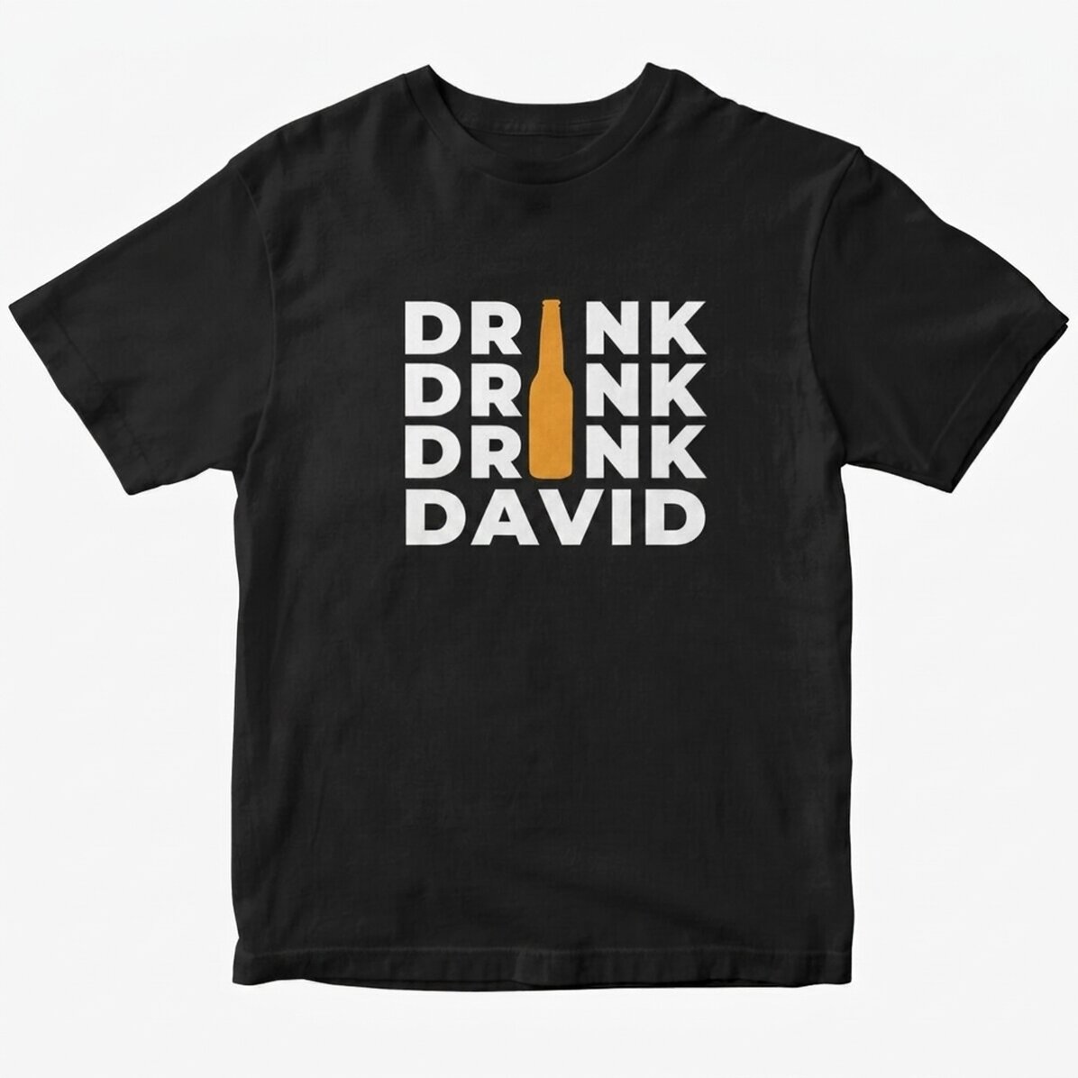 Katoenen T-shirt met gepersonaliseerde tekst - Drink, drank, drunk