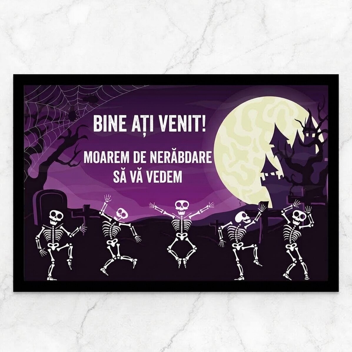 Op maat gemaakte deurmat met tekst - Skeletons