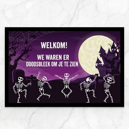 Op maat gemaakte deurmat met tekst - Skeletons