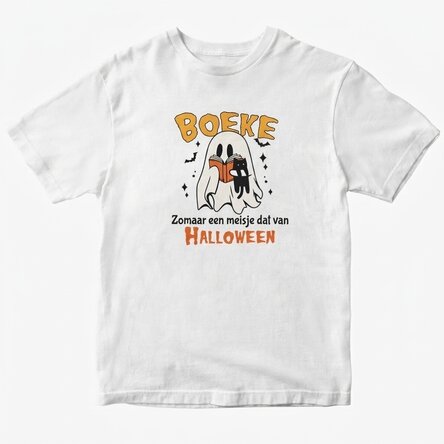 Katoenen T-shirt met eigen tekst - Booooks