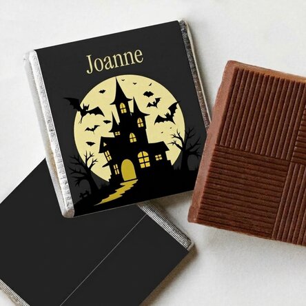 Gepersonaliseerde mini-chocolade met tekst - Halloween