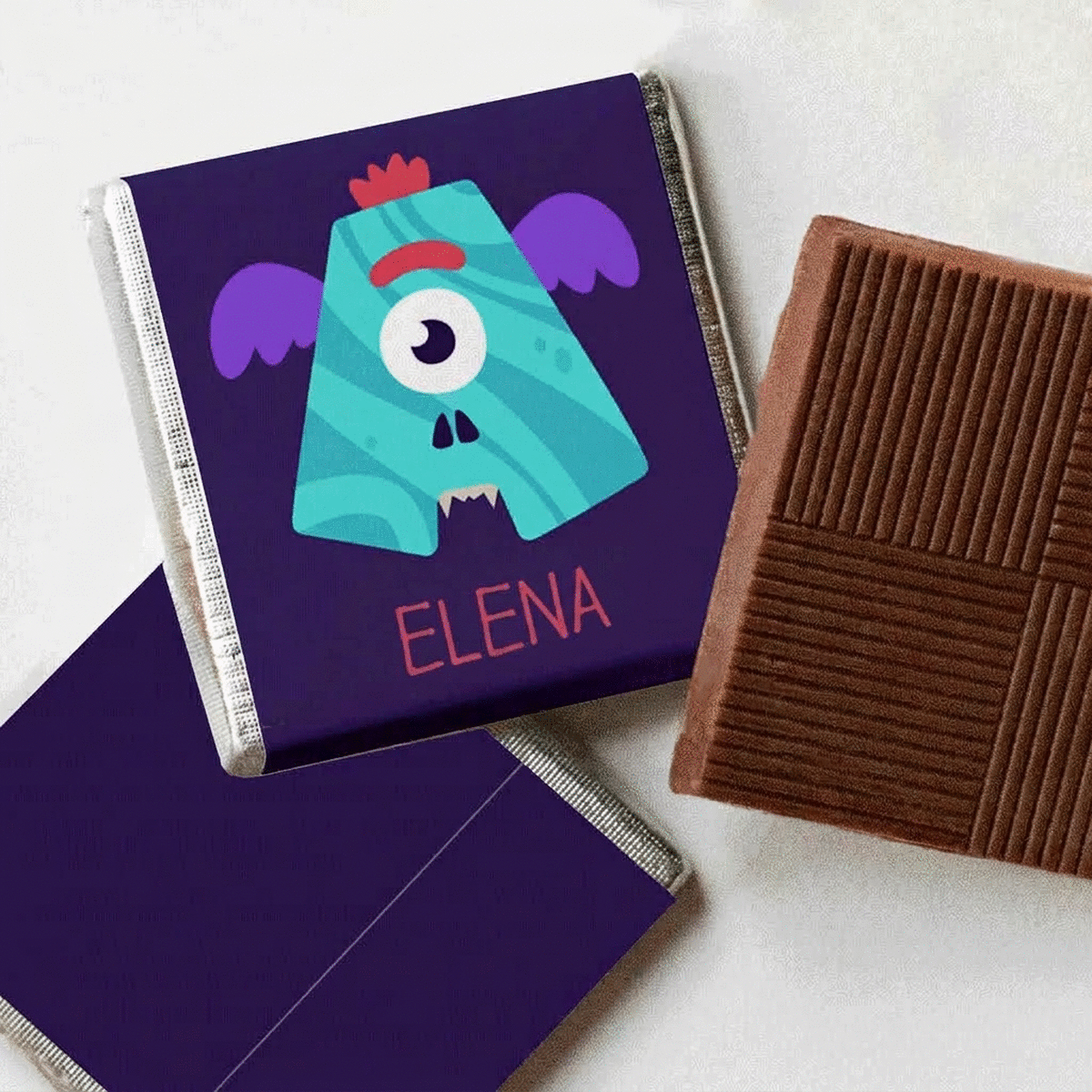 Gepersonaliseerde mini-chocolade met naam - Monstrulet