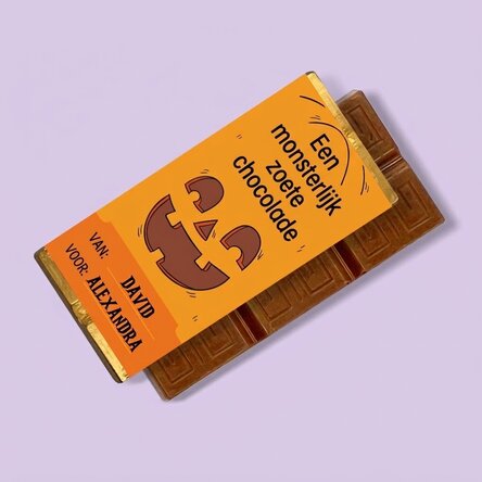 Gepersonaliseerde mini-chocoladereep met tekst - Monstruos de dulce