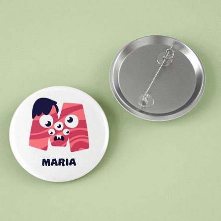 Gepersonaliseerde button met naam - Monstrulet