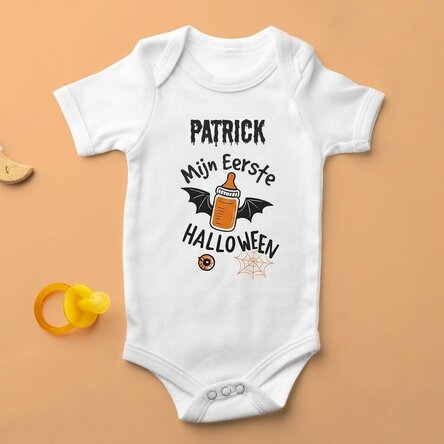 Body voor kinderen, gepersonaliseerd met naam - My first Halloween