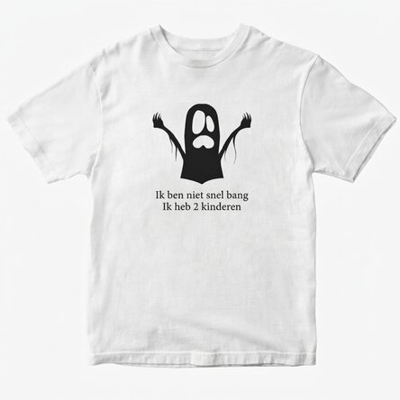 Gepersonaliseerd katoenen T-shirt met tekst - Ghost
