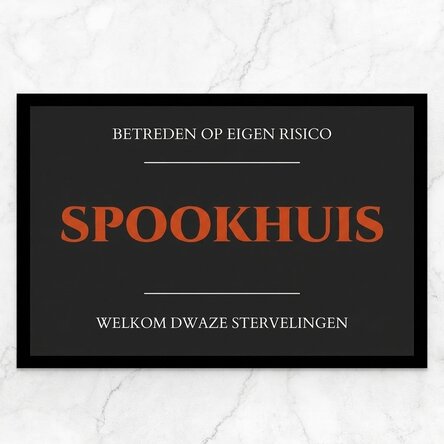 Op maat gemaakte deurmat met tekst - Haunted House