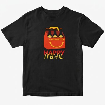 Katoenen T-shirt met gepersonaliseerde tekst - Happy beer
