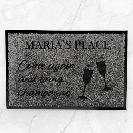 Customised indoor entrance mat - Bring champagne