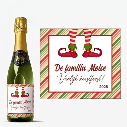 Middelgroot glas mousserende wijn, gepersonaliseerd met tekst - Elf