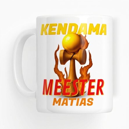 Gepersonaliseerde mok met tekst - Kendama Master