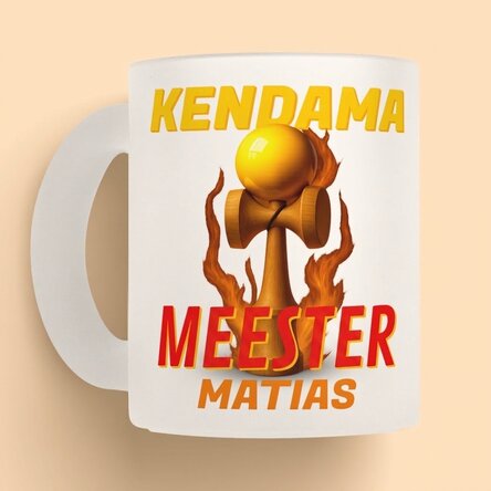 Gepersonaliseerde mok met tekst - Kendama Master