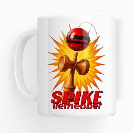 Gepersonaliseerde mok met tekst - Spike Enthusiast