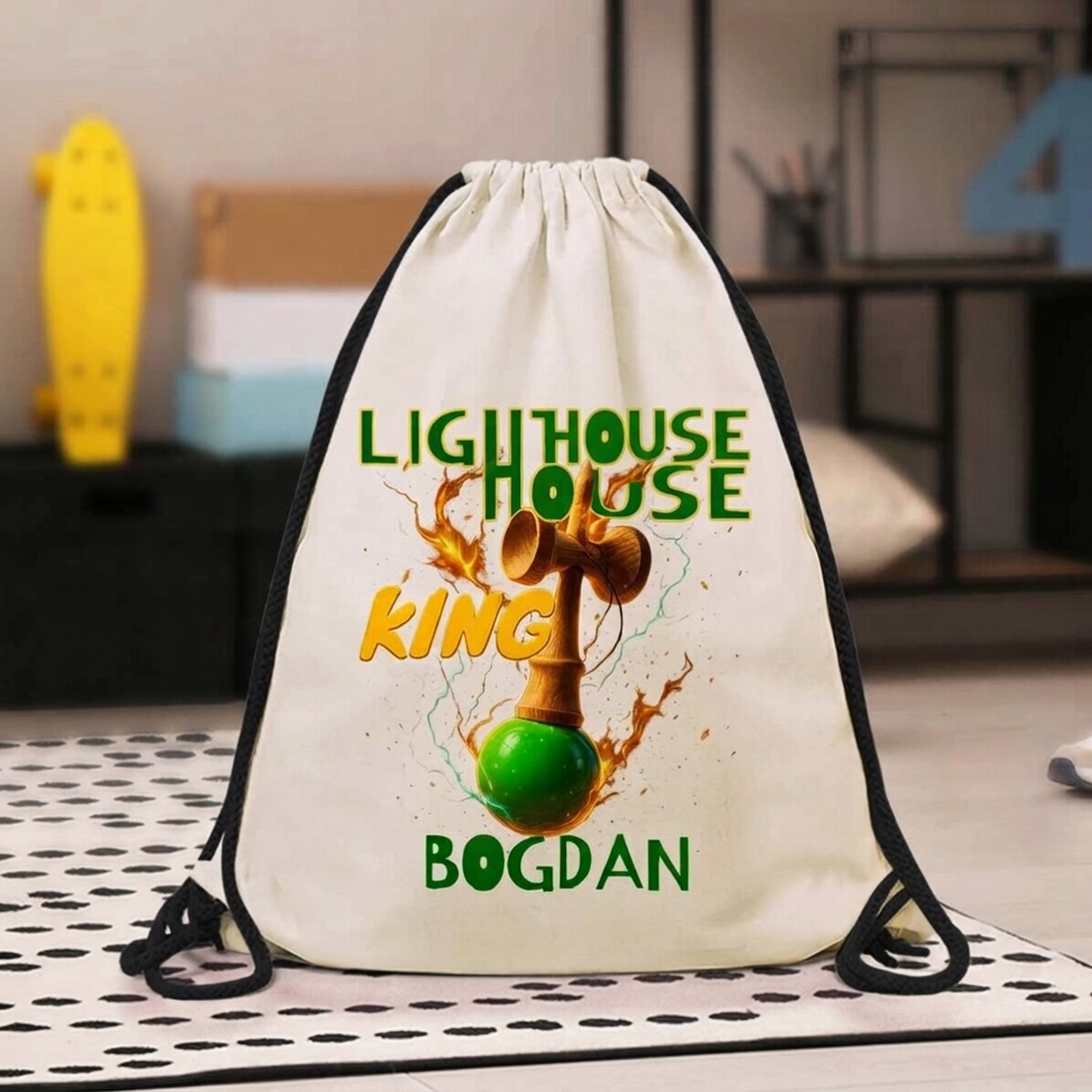 Rugzak met naam erop - Lighthouse King