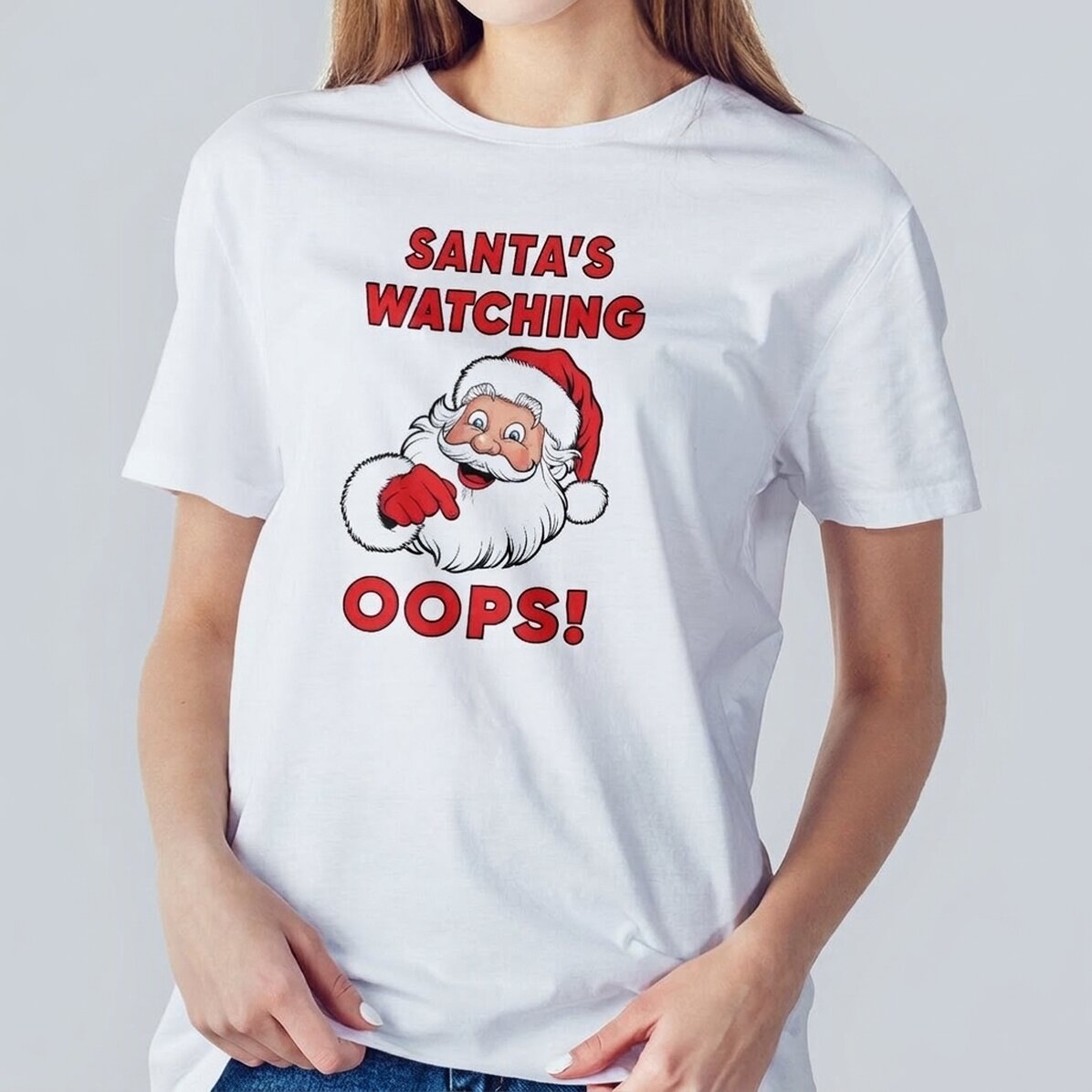 Custom cotton T-shirt with text - Santa