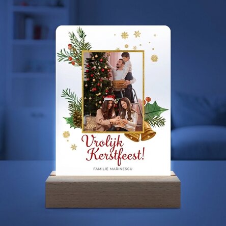 Gepersonaliseerde LED-nachtlampje met een foto en tekst - Glitter Frame