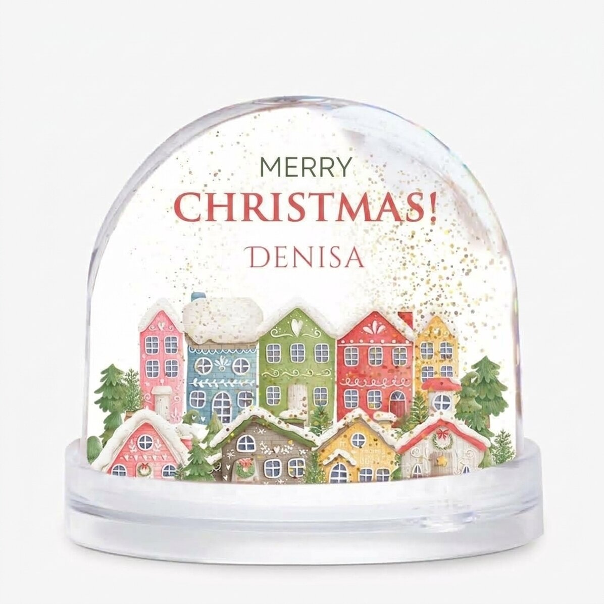 Gepersonaliseerde bureau-kogel met tekst en foto - Kerstmis