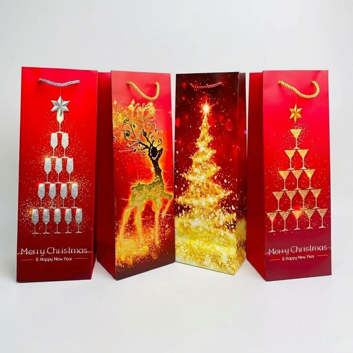 Cadeauzakje voor een fles - Kerstmis