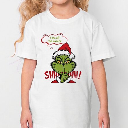 Personalised cotton T-shirt for children - The Grinch's Secret