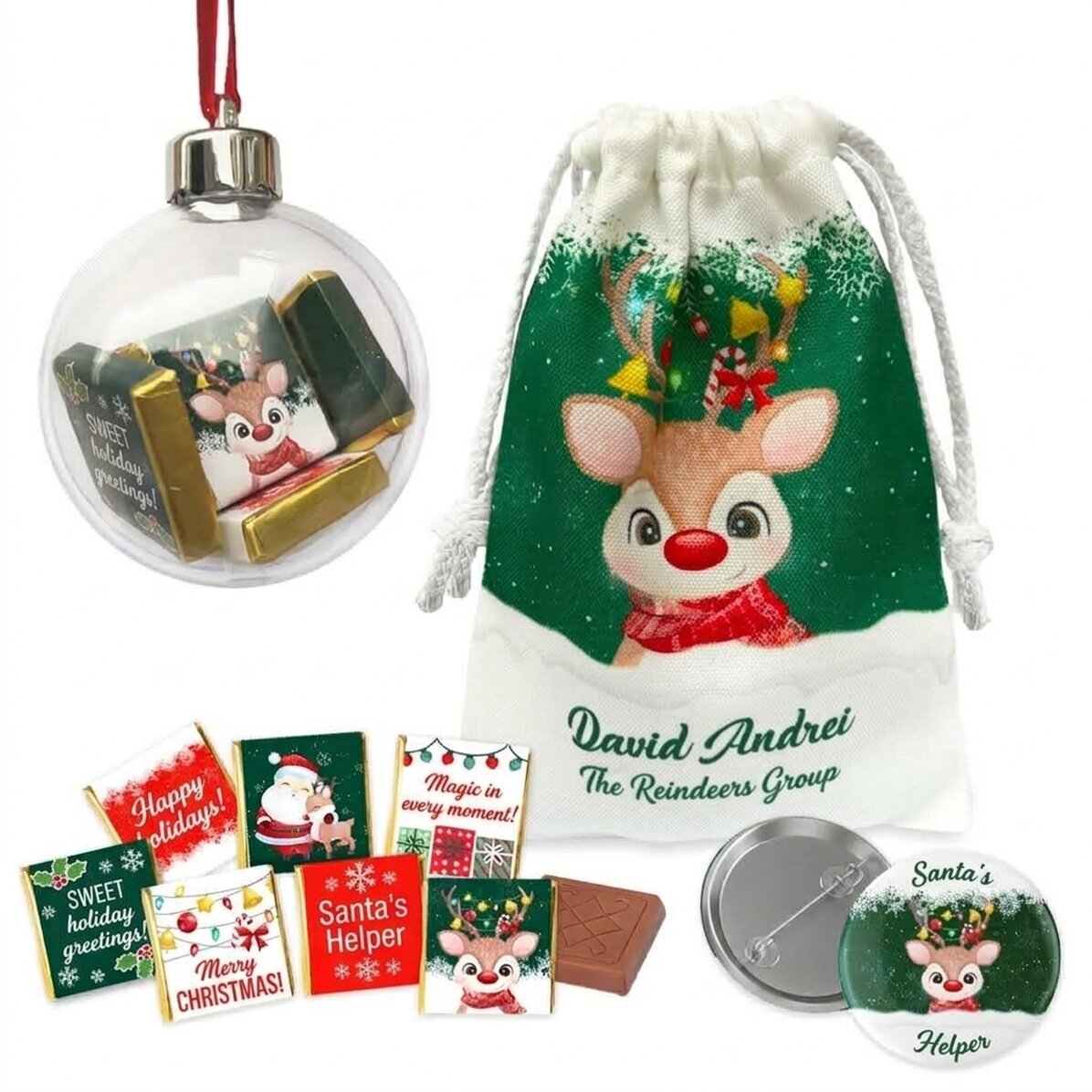 Cadeauset met een klein gepersonaliseerd zakje - Ren