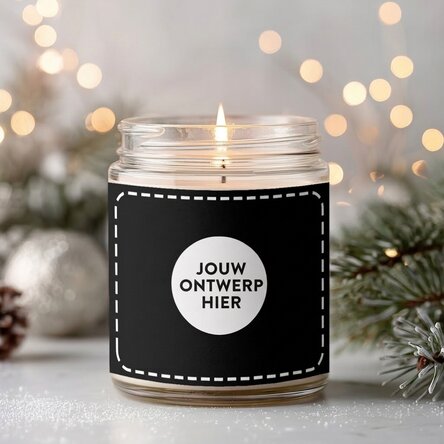 Grote gepersonaliseerde geurkaars met jouw eigen ontwerp