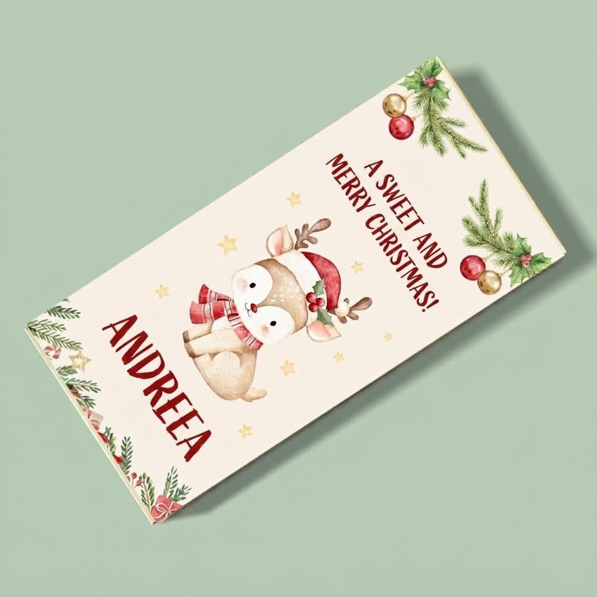 Chocolade met gepersonaliseerde tekst - Caprioara