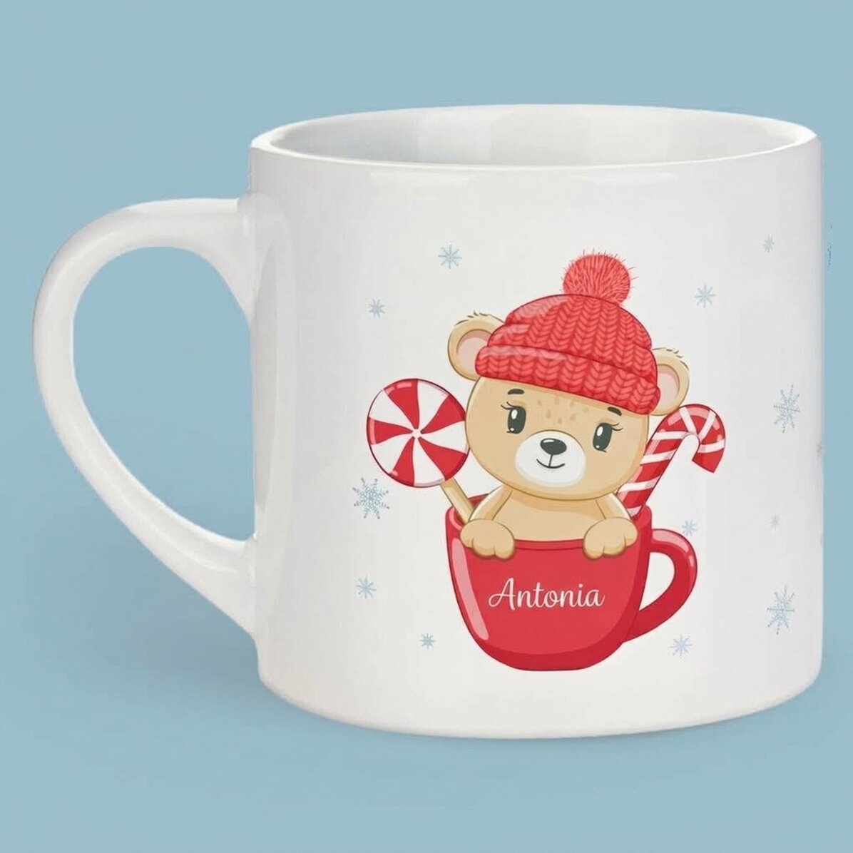 Gepersonaliseerde drinkbeker voor kinderen met naam en foto - Kerstmis