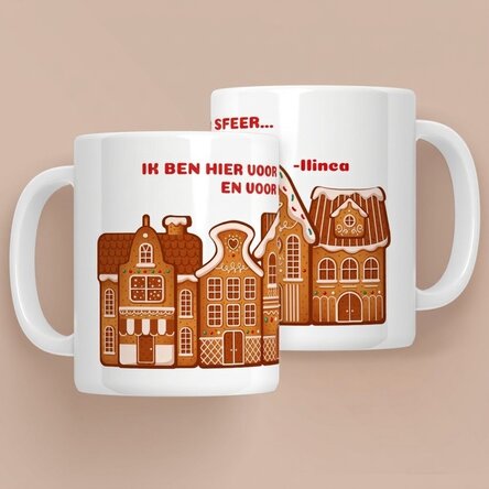 Gepersonaliseerde mok met tekst - Gingerbread