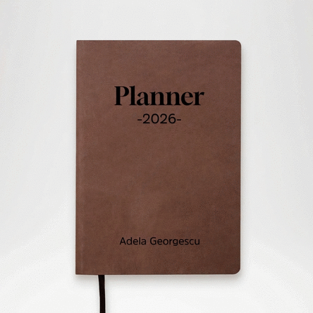 Op maat gemaakte leren agenda met tekst - Planner