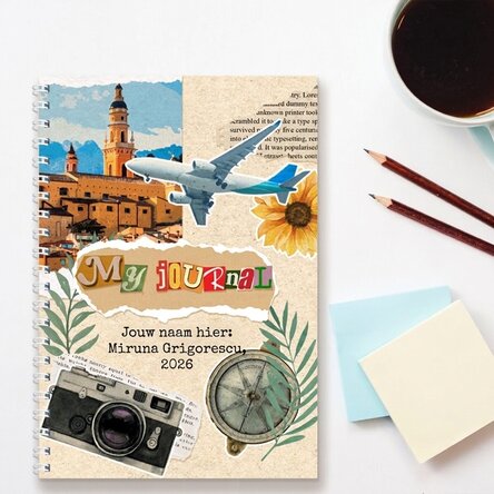 Gepersonaliseerd notitieboekje met tekst - My Journal