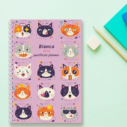 Gepersonaliseerde notitieboekjes met tekst - Cats