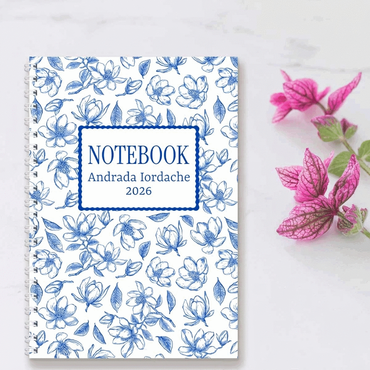 Gepersonaliseerde notitieboekjes met boodschap - Flowers