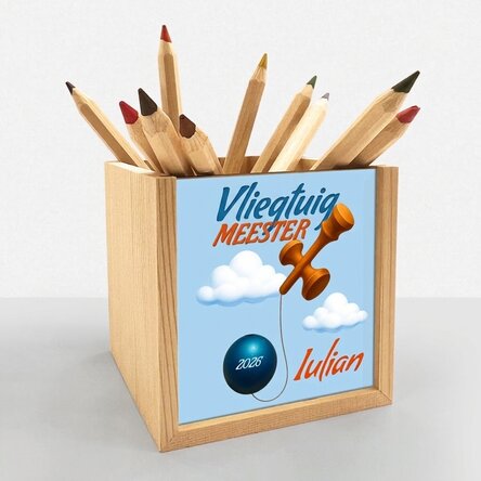 Gepersonaliseerde potloodhouder met tekst - Airplane Master