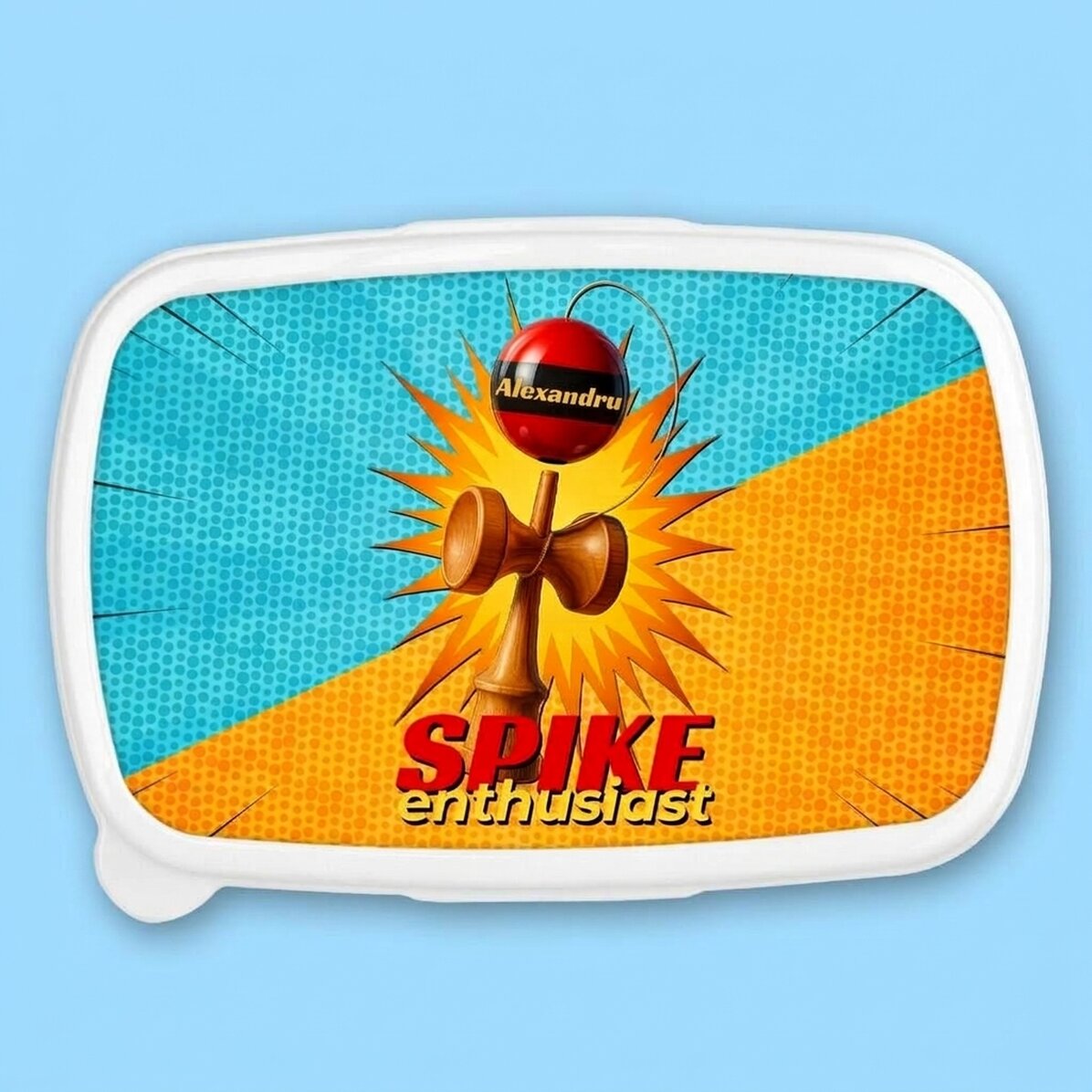 Lunchbox, gepersonaliseerde opbergdoos met tekst - Spike Enthusiast