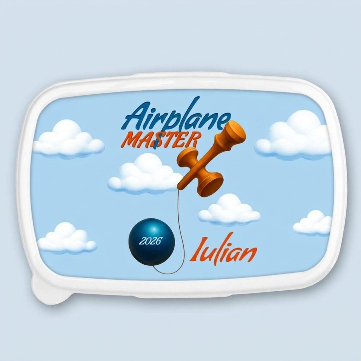 Lunchbox, gepersonaliseerde opbergdoos met tekst - Airplane Master