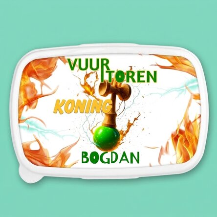 Lunchbox, gepersonaliseerde opslaggeschil met tekst - Lighthouse King