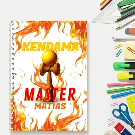 Personalised notebook with text - Kendama Master