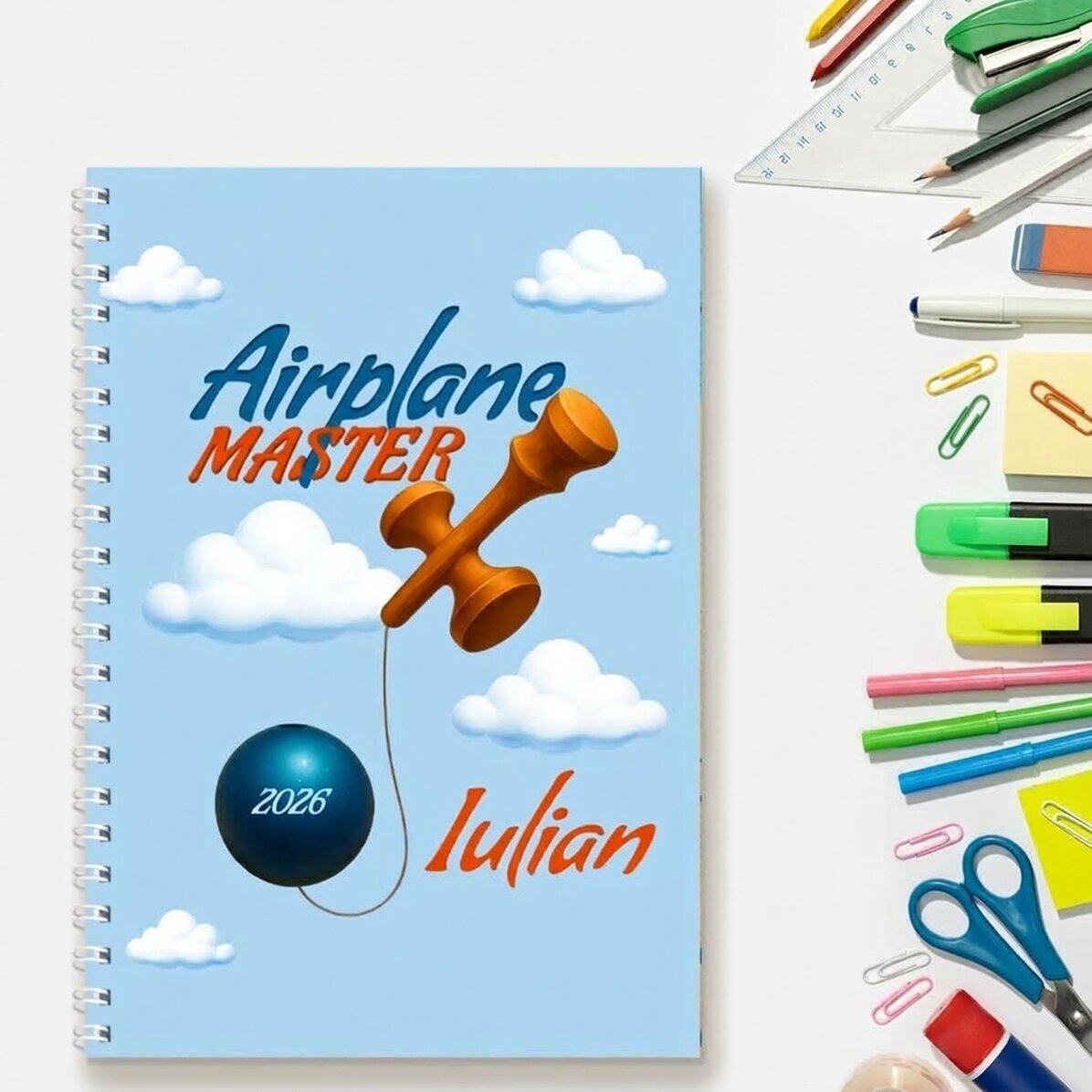 Gepersonaliseerde notitieboekjes met tekst - Airplane Master