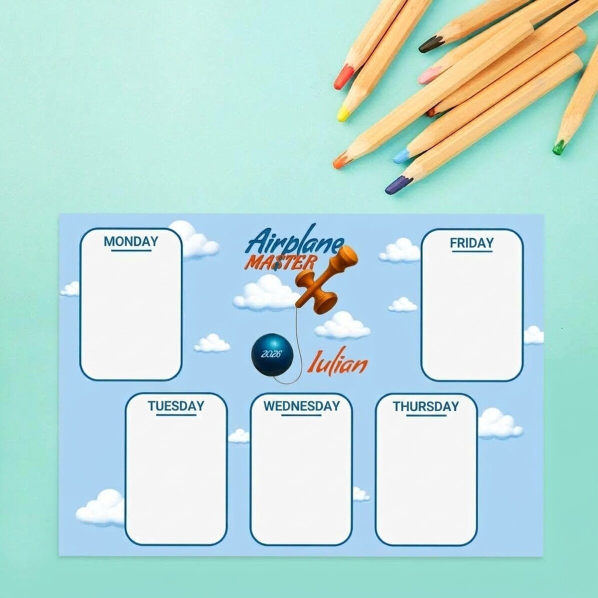Aangepast rooster met tekst - Airplane Master