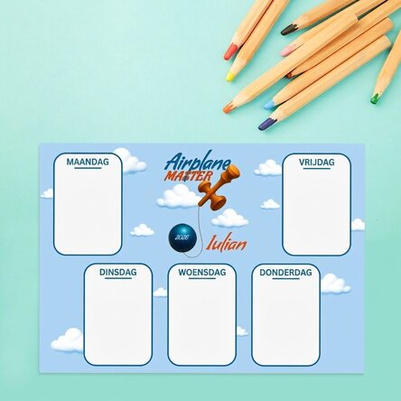 Aangepast rooster met tekst - Airplane Master