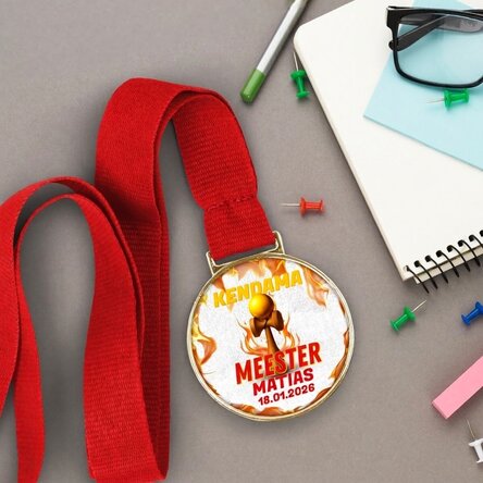 Gepersonaliseerde medaille met tekst - Kendama Master