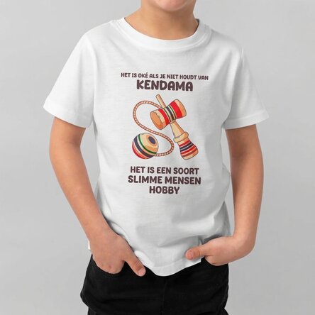 Katoenen T-shirt voor kinderen, gepersonaliseerd met tekst - Smart hobby