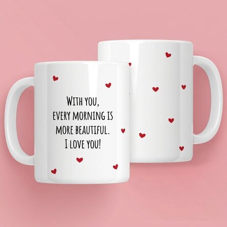 Personalised mug with message - Love