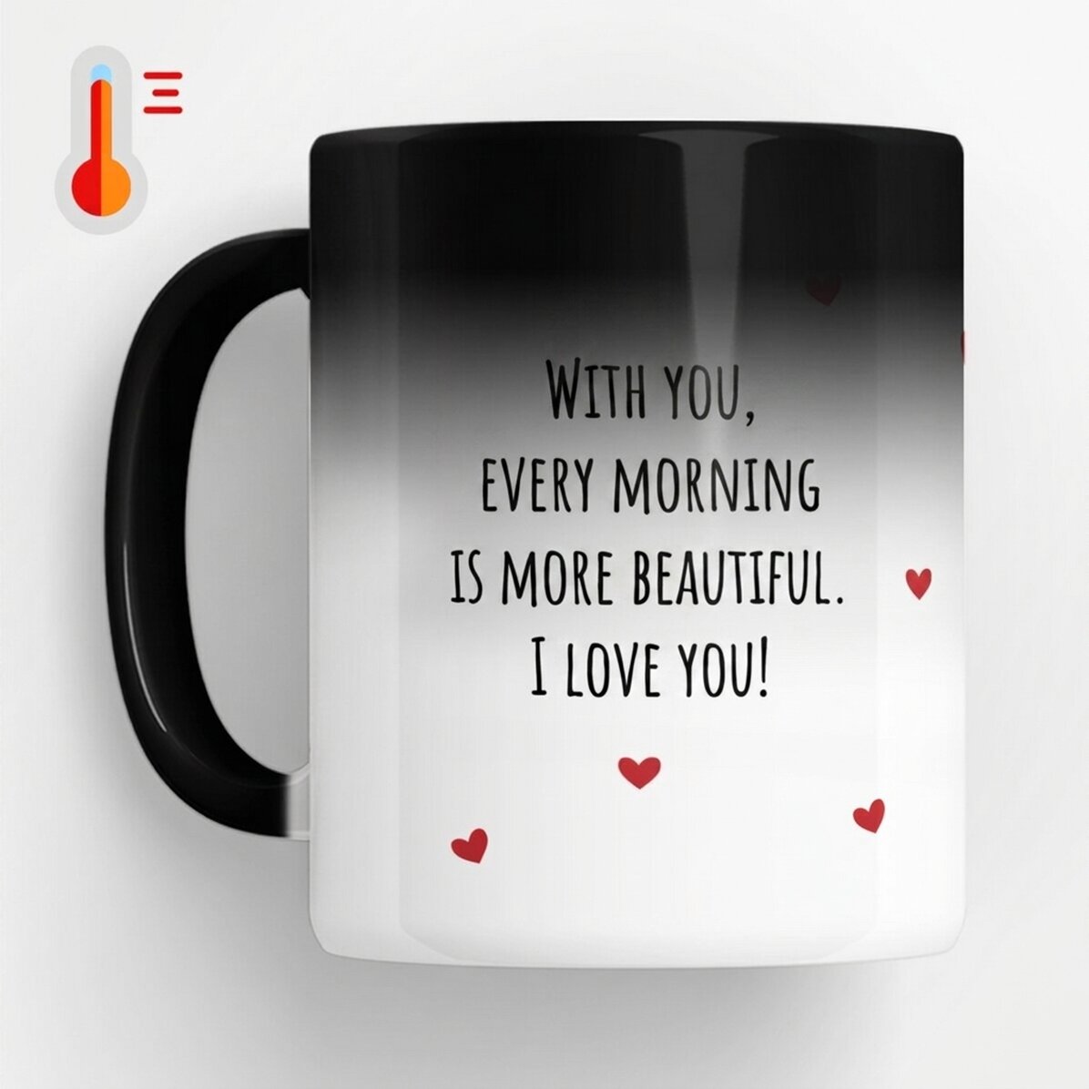 Gepersonaliseerde magische mok met tekst - Love