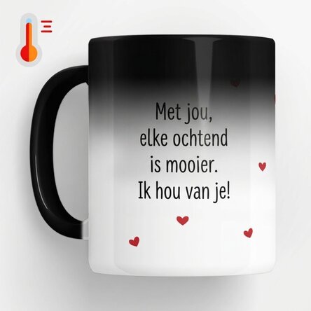 Gepersonaliseerde magische mok met tekst - Love
