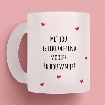 Gepersonaliseerde mok met tekst - Love
